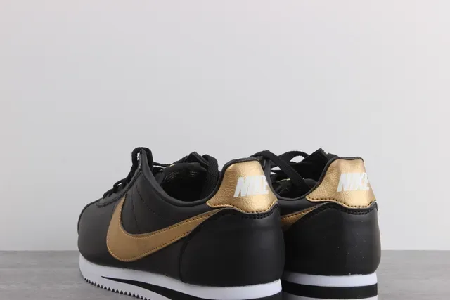 Nike Cortez Black and Gold Lifestyle Sneakers 20