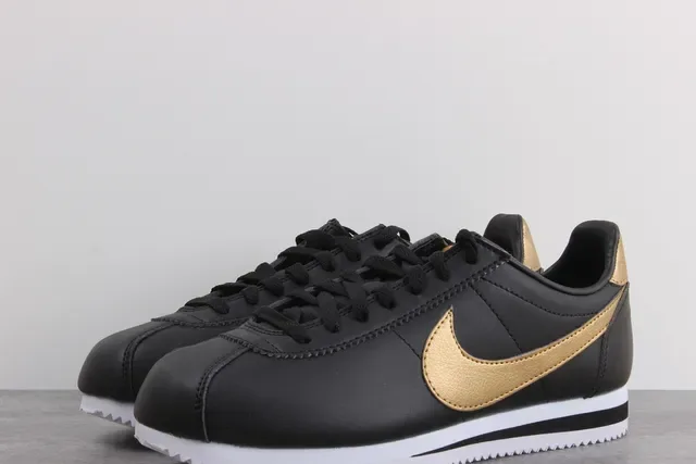 Nike Cortez Black and Gold Lifestyle Sneakers 21