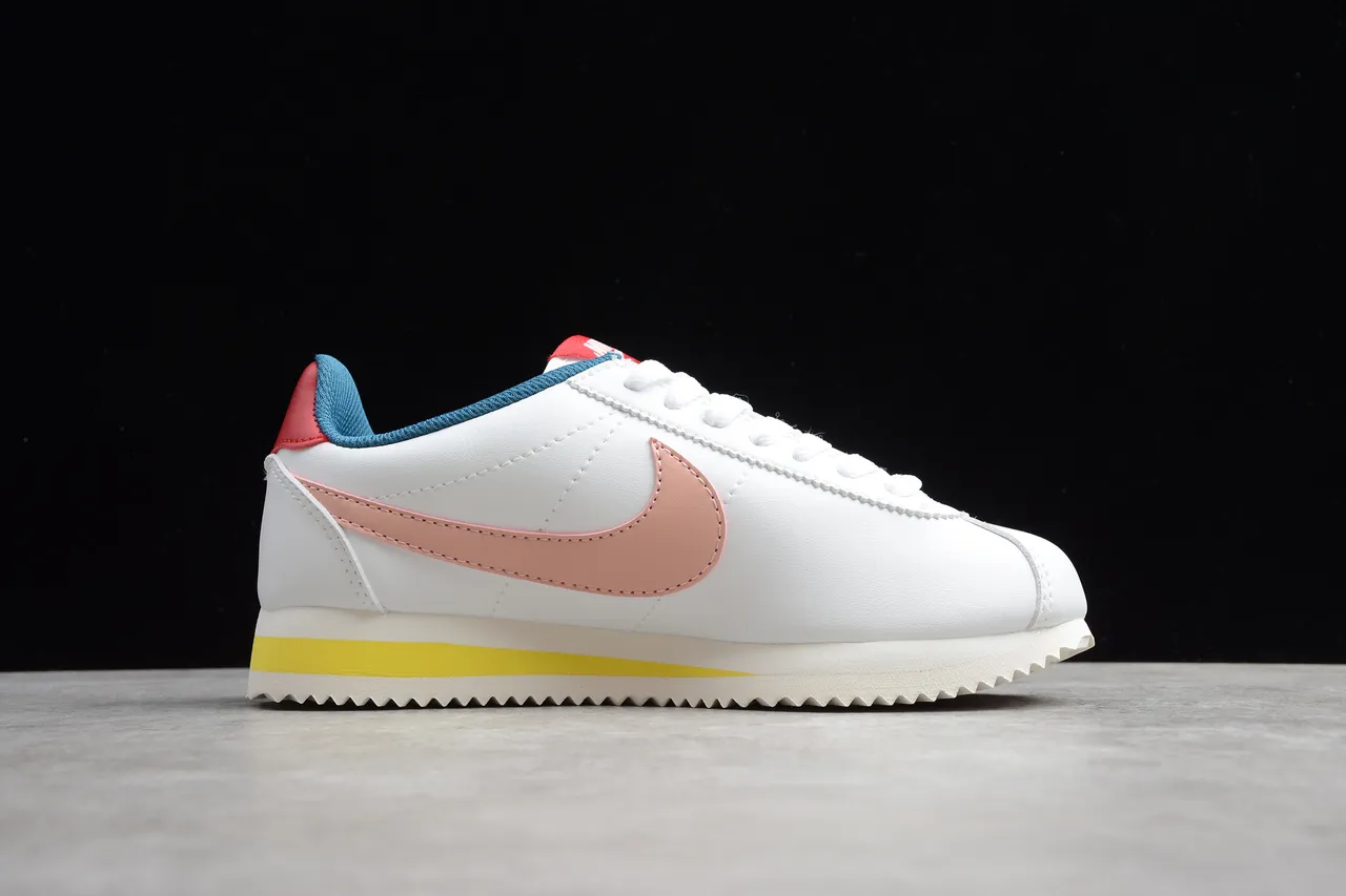 Nike Cortez White Pink Red Blue Yellow Lifestyle Sneakers 5