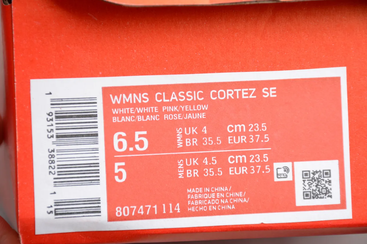 Nike Cortez White Pink Red Blue Yellow Lifestyle Sneakers 7