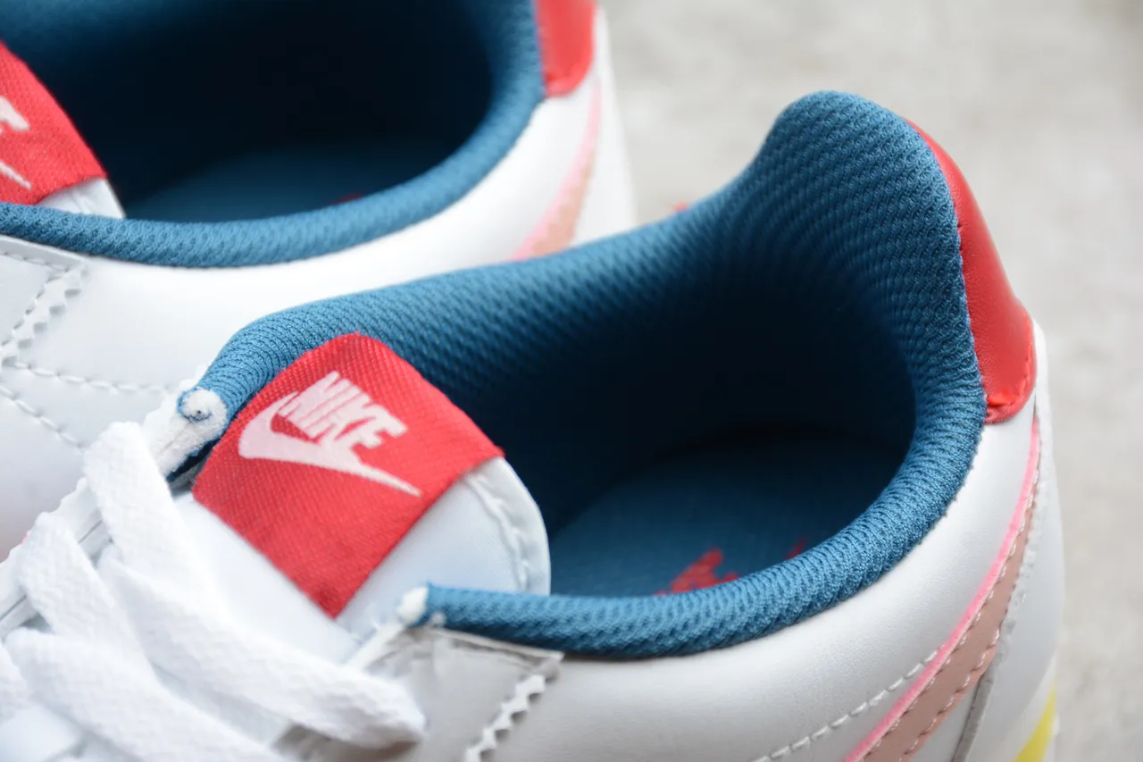 Nike Cortez White Pink Red Blue Yellow Lifestyle Sneakers 12