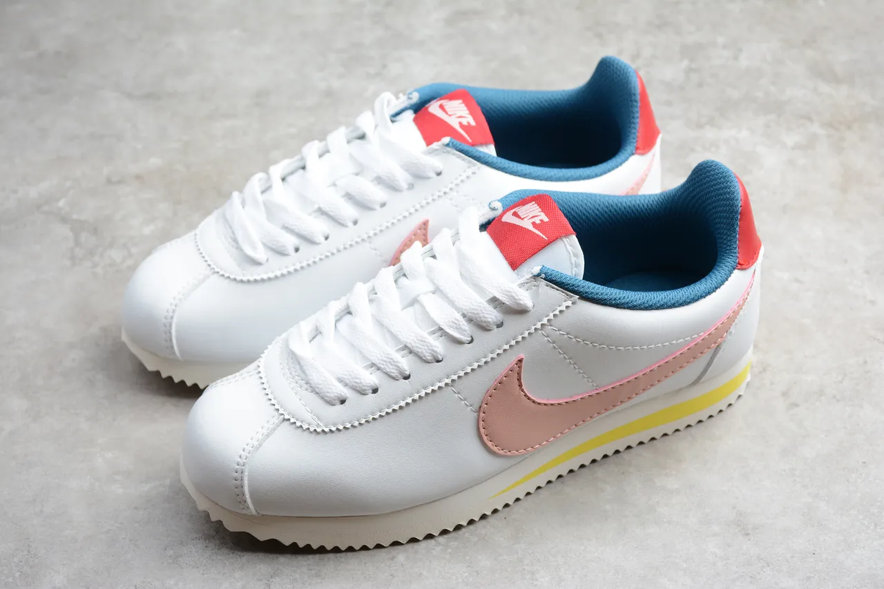 Nike Cortez White Pink Red Blue Yellow Lifestyle Sneakers 15