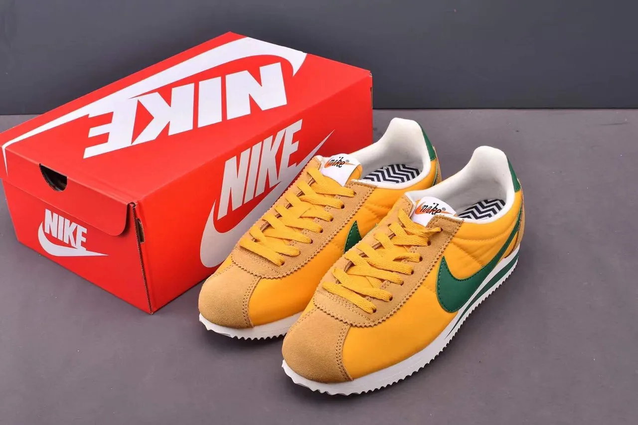 Nike Cortez Yellow and Green Lifestyle Sneakers 2