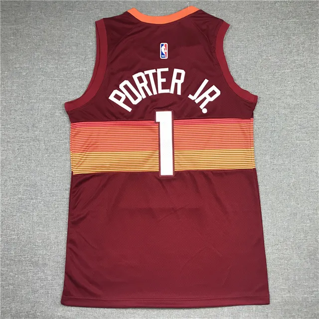 Nike Denver Nuggets City Edition Maroon Orange Maillot Sans Manches 2