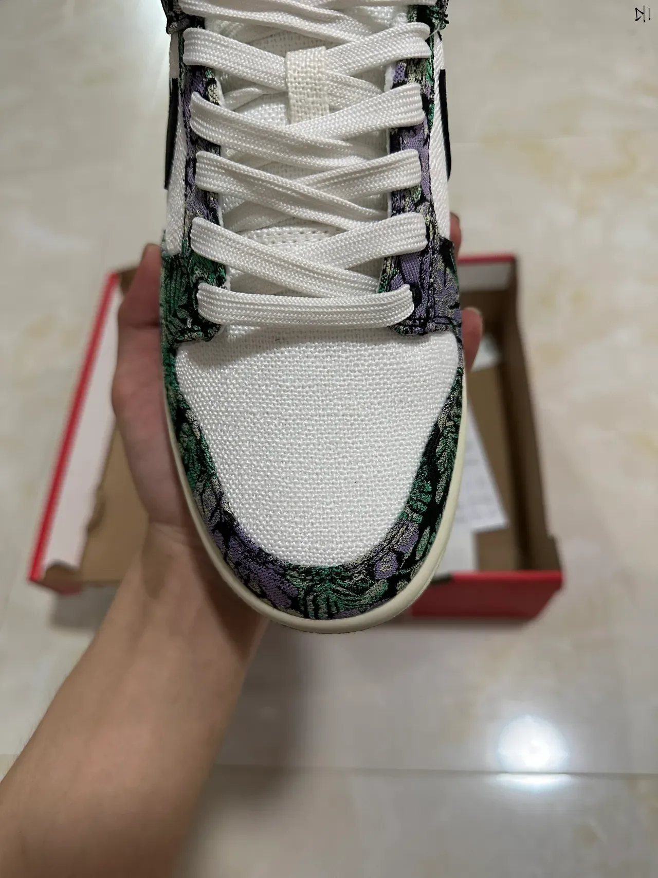 Nike Dunk Low Floral Jacquard Lifestyle Sneakers 3