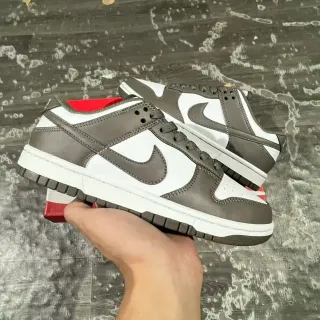 Nike Dunk Low ধূসর সাদা লাল লাইফস্টাইল স্নিকার্স