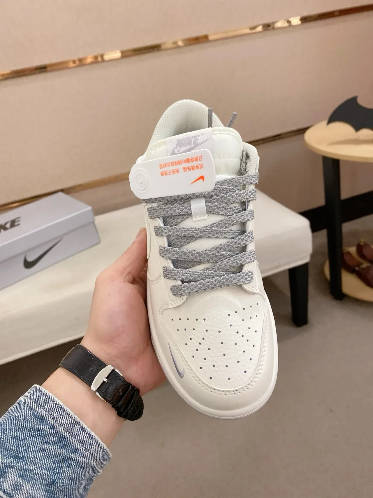 Nike Dunk Low Off-White Gray Lifestyle Sneakers 2