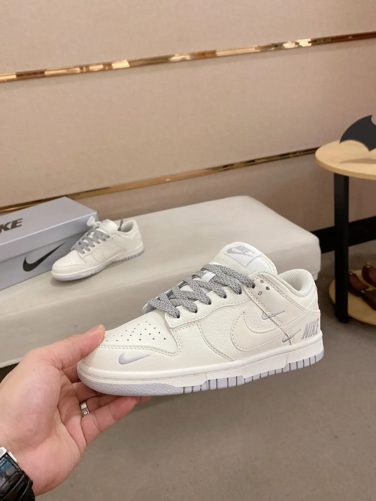 Nike Dunk Low Off-White Gray Lifestyle Sneakers 3
