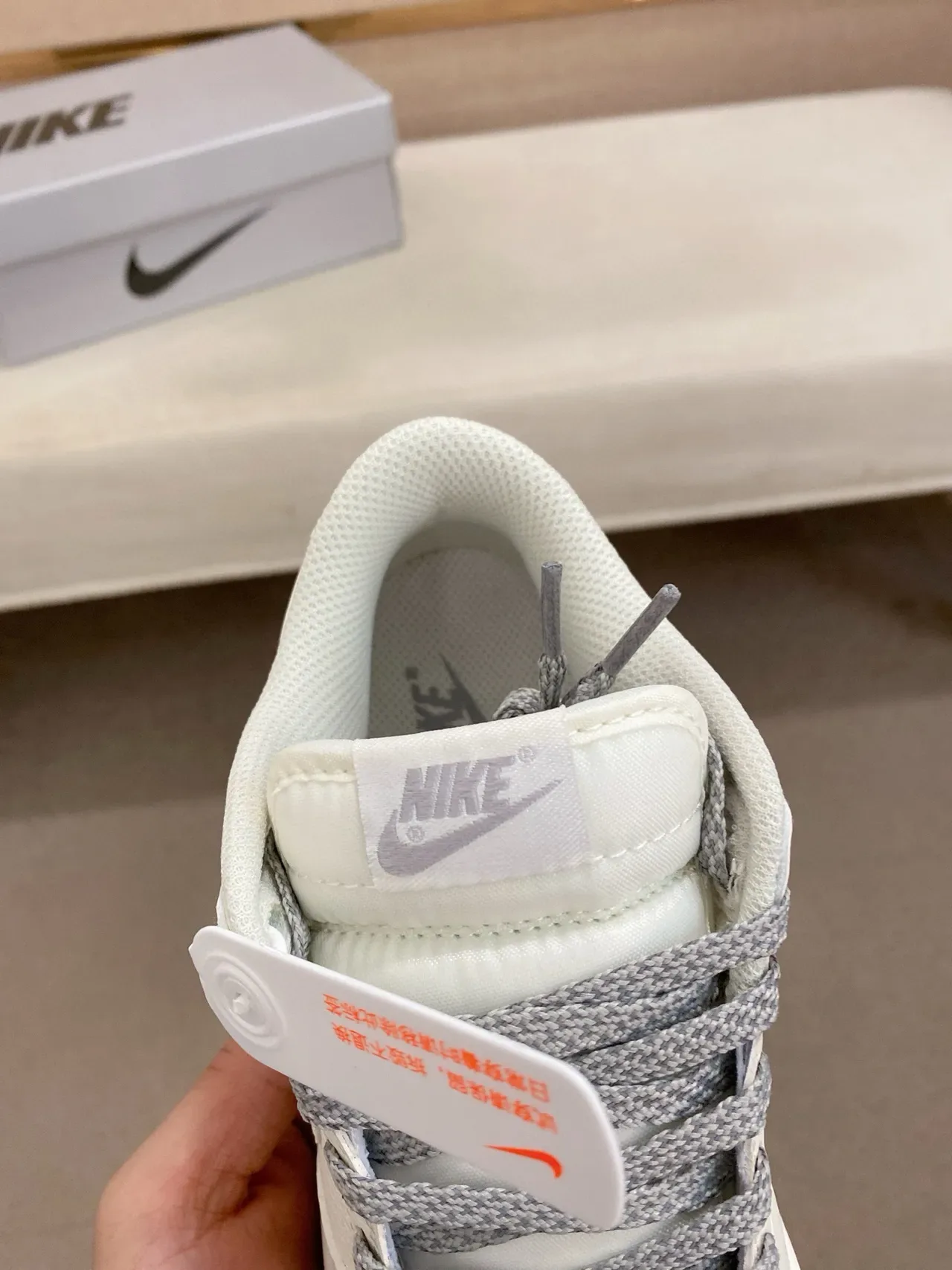 Nike Dunk Low Off-White Gray Lifestyle Sneakers 6