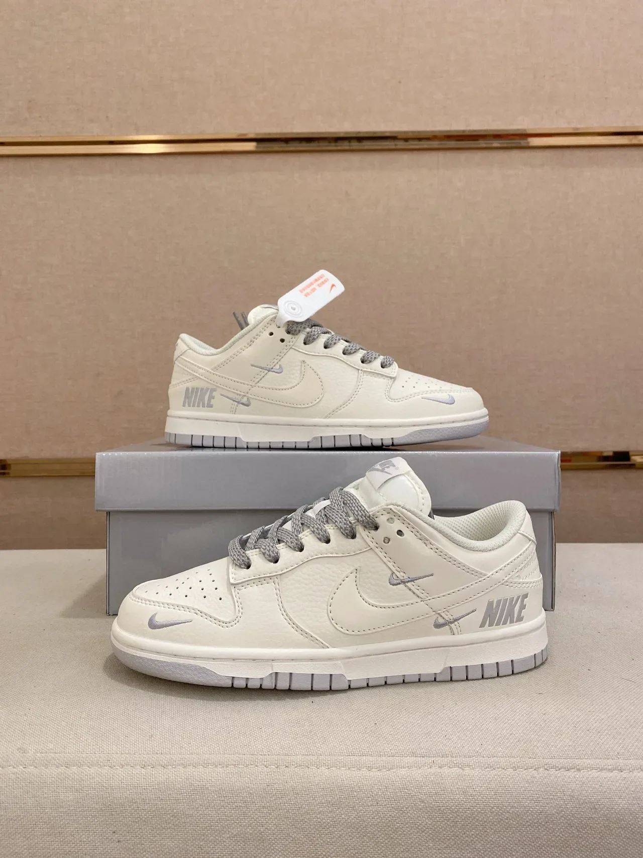 Nike Dunk Low Off-White Gray Lifestyle Sneakers 7