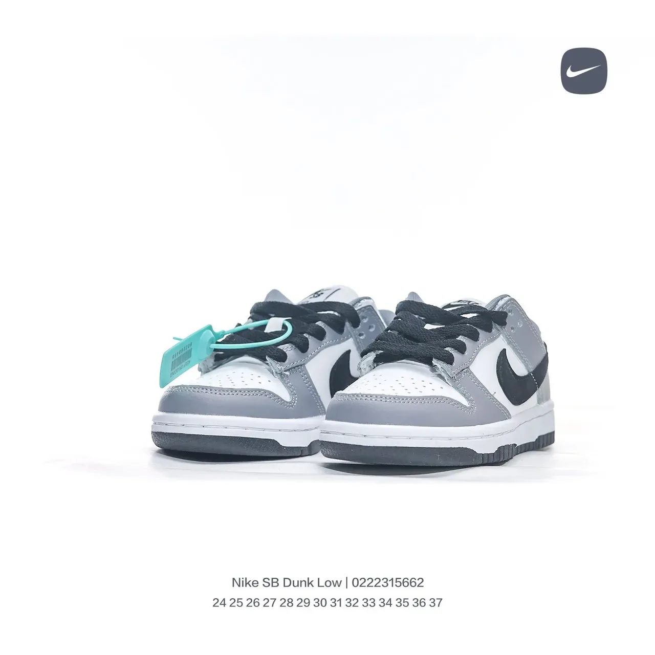 Nike Dunk Low White Black Blue Lifestyle Sneakers 20
