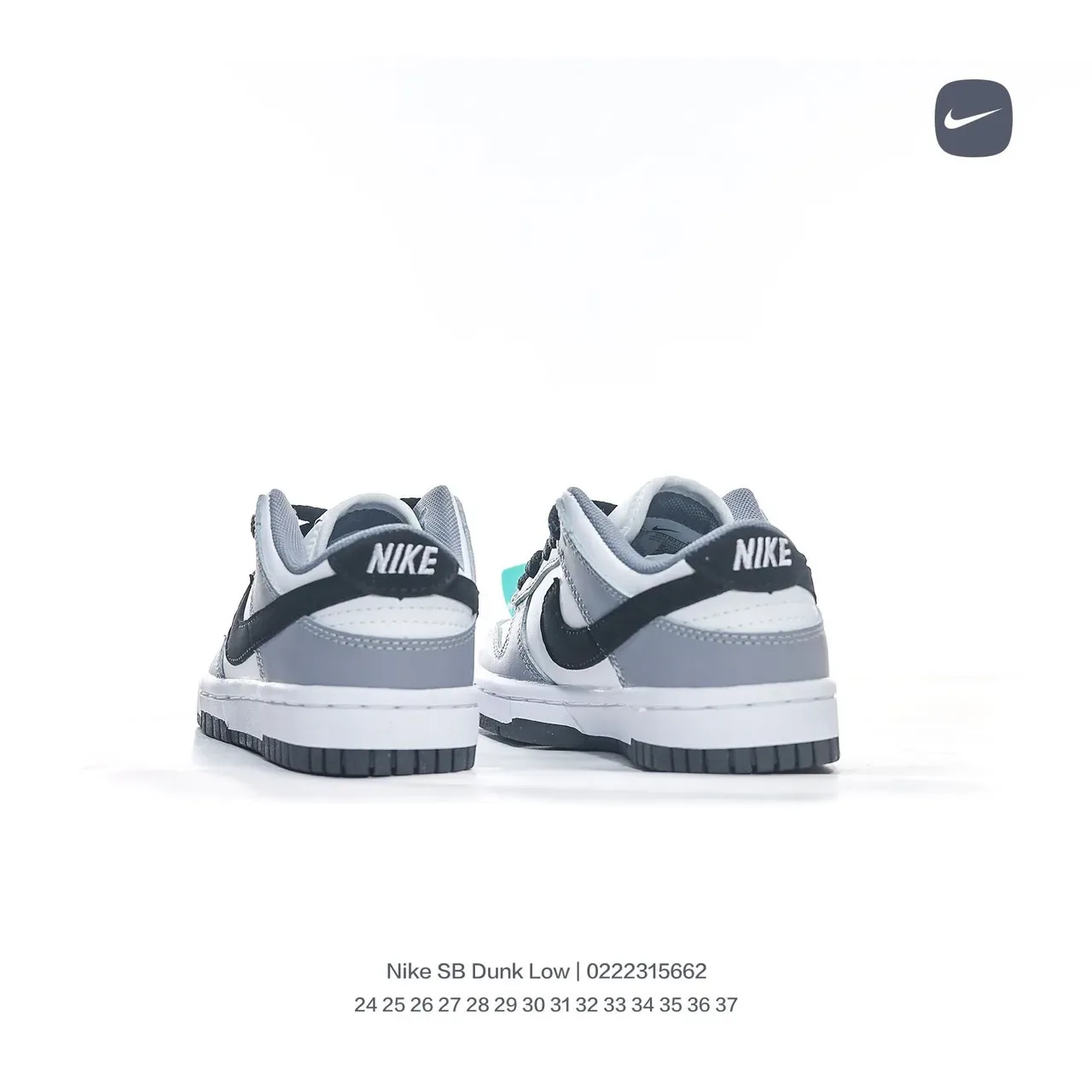 Nike Dunk Low White Black Blue Lifestyle Sneakers 24