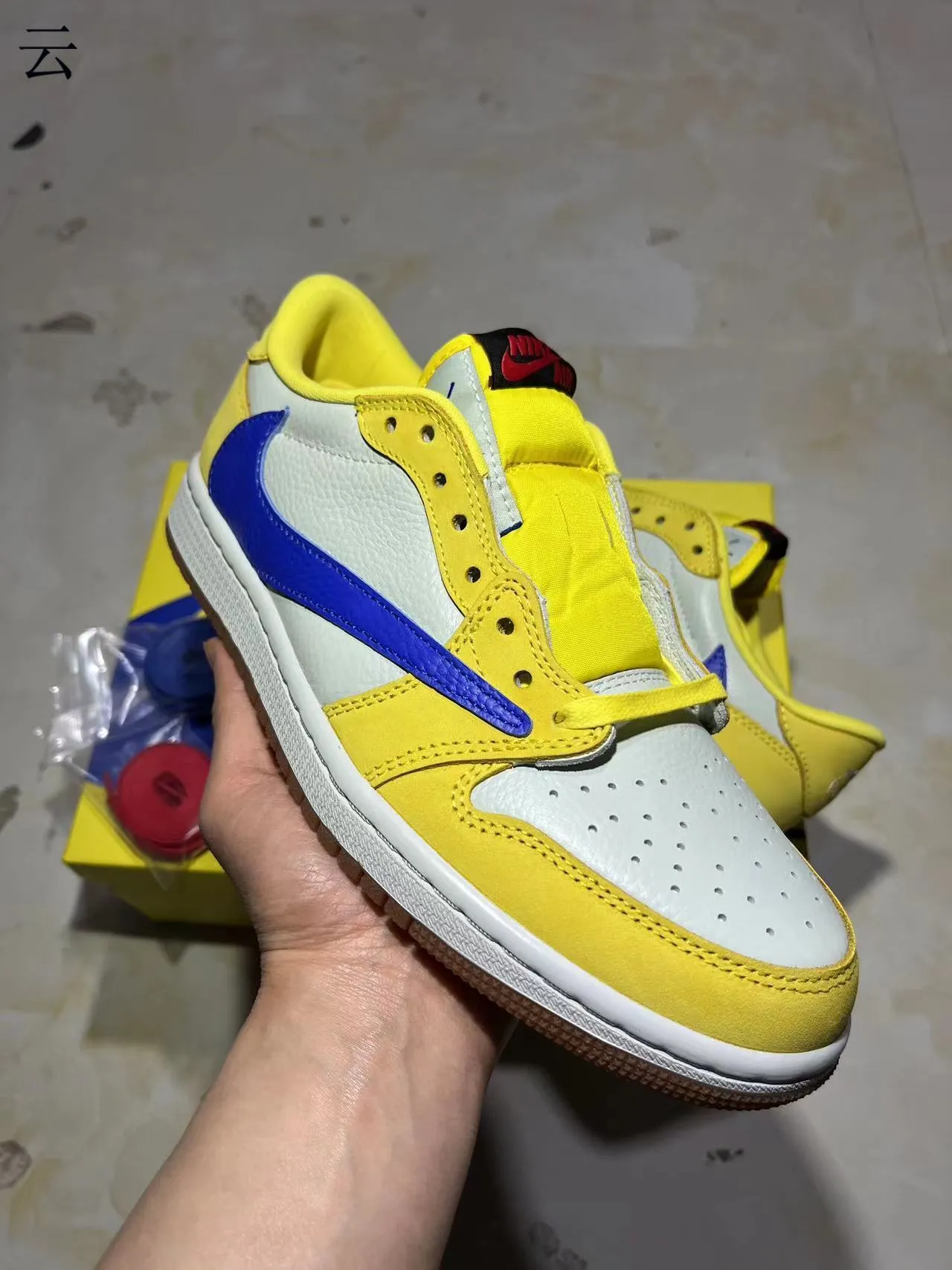 Nike Dunk Low Yellow White Royal Blue Suede Leather Skateboard Shoes 2