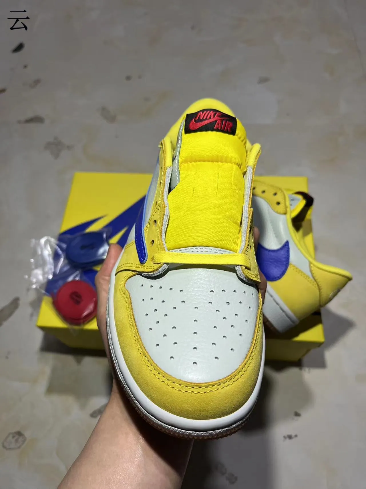 Nike Dunk Low Yellow White Royal Blue Suede Leather Skateboard Shoes 3