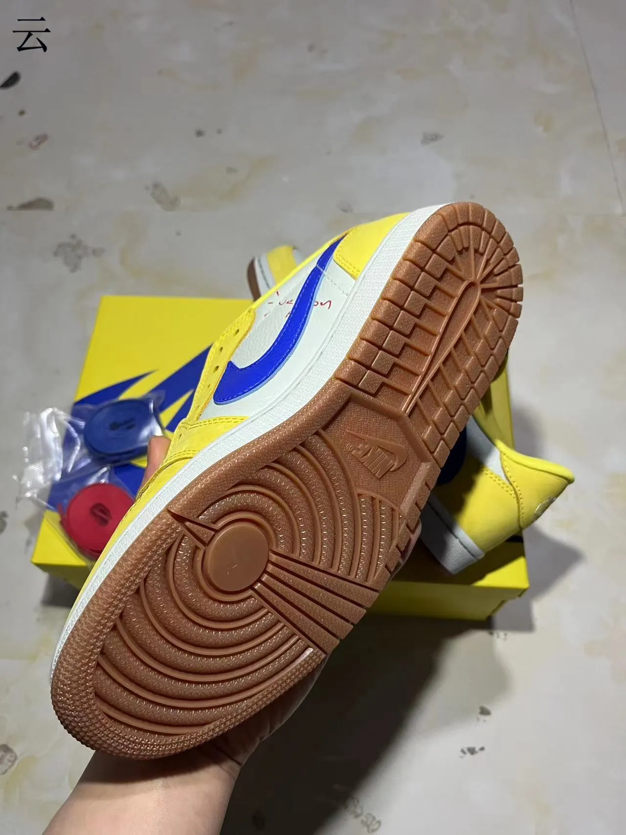 Nike Dunk Low Yellow White Royal Blue Suede Leather Skateboard Shoes 6