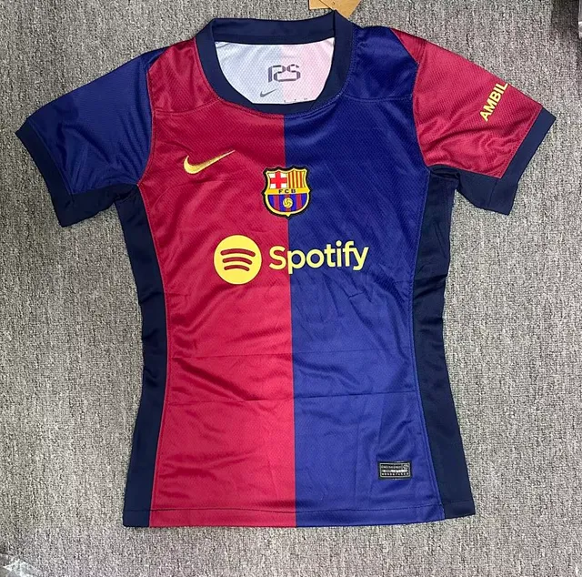 Nike FC Barcelona Maillot à manches courtes rouge et bleu bloqué verticalement 1