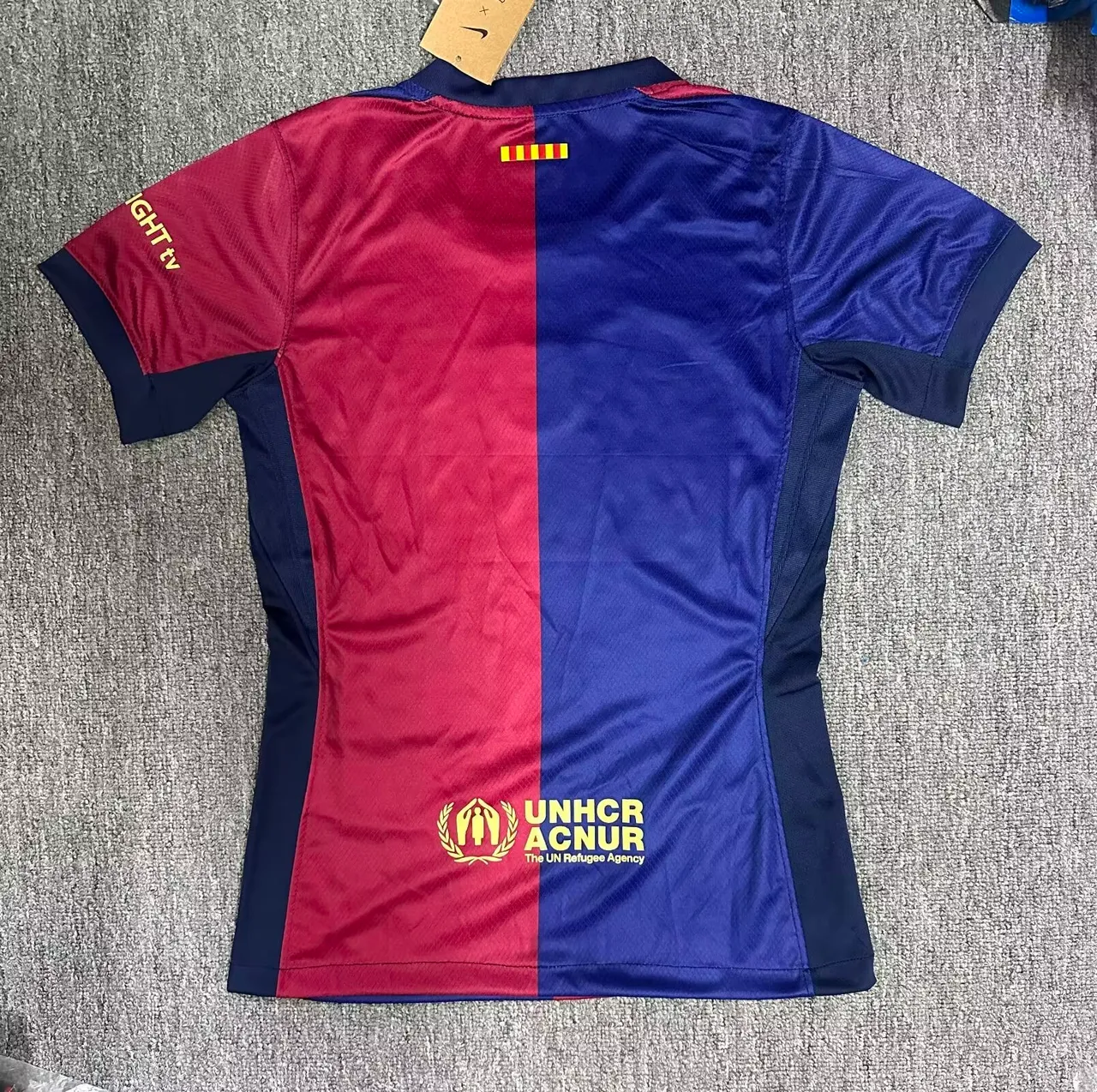Nike FC Barcelona Maillot à manches courtes rouge et bleu bloqué verticalement 2