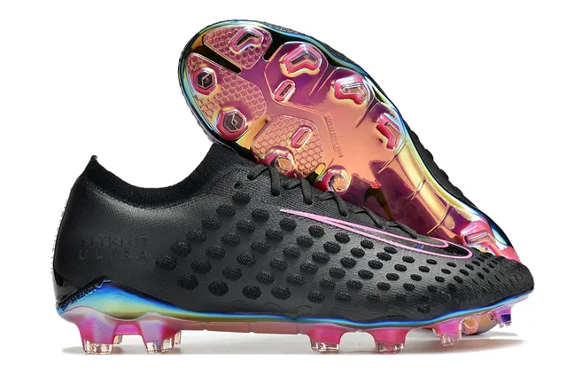 Nike Flyknit Ultra Noir semelle iridescente Firm-Ground Chaussures de football 2