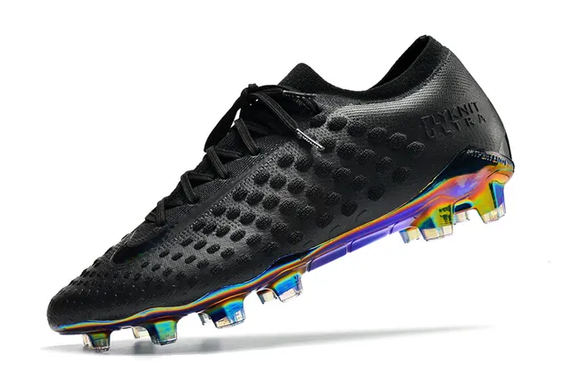 Nike Flyknit Ultra Noir semelle iridescente Firm-Ground Chaussures de football 13
