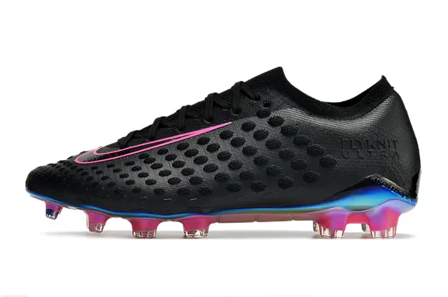 Nike Flyknit Ultra Noir semelle iridescente Firm-Ground Chaussures de football 20