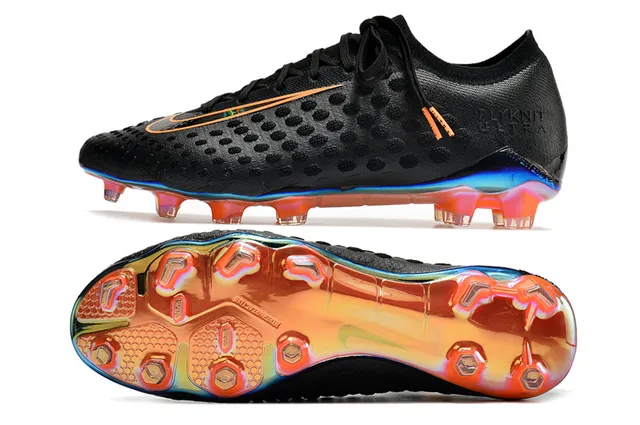 Nike Flyknit Ultra Noir semelle iridescente Firm-Ground Chaussures de football 23