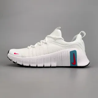 Nike Free RN chaussures de course avec upper en knit blanc et rouge, semelle segmented flex groove