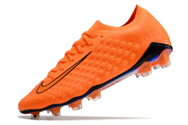 Nike Gold Transparent Metallic Knit Upper Textured Dot-Patterned Surface Firm-Ground Soccer Shoes 9