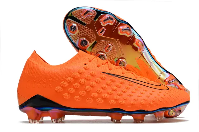 Nike Gold Transparent Metallic Knit Upper Textured Dot-Patterned Surface Firm-Ground Soccer Shoes 12