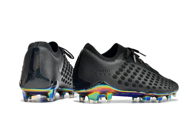 Nike Gold Transparent Metallic Knit Upper Textured Dot-Patterned Surface Firm-Ground Soccer Shoes 18