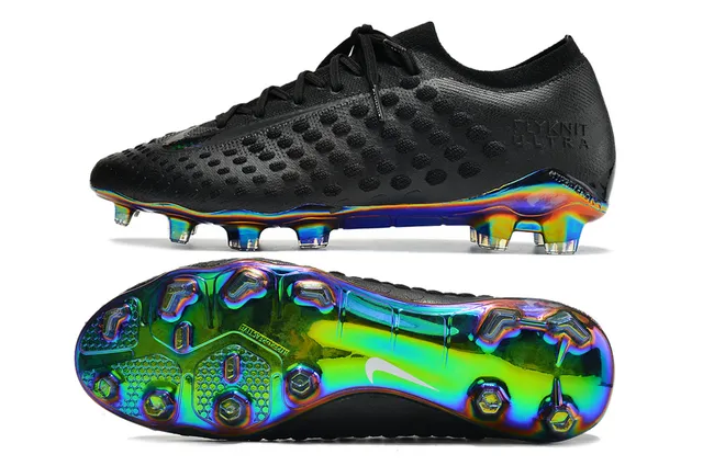 Nike Gold Transparent Metallic Knit Upper Textured Dot-Patterned Surface Firm-Ground Soccer Shoes 20