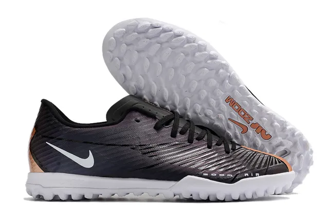 Nike doré blanc métallique cuivre synthétique supérieur semelle extérieure pelouse football chaussures 9