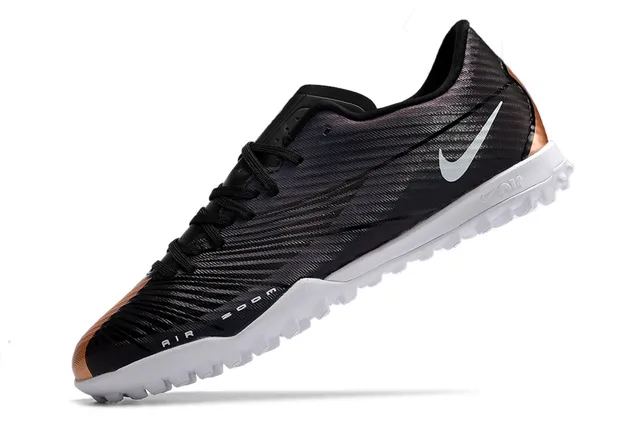 Nike doré blanc métallique cuivre synthétique supérieur semelle extérieure pelouse football chaussures 19