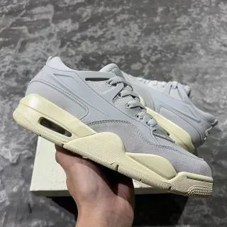 Nike Gray Beige Low-Top Layered Upper Lifestyle Sneakers