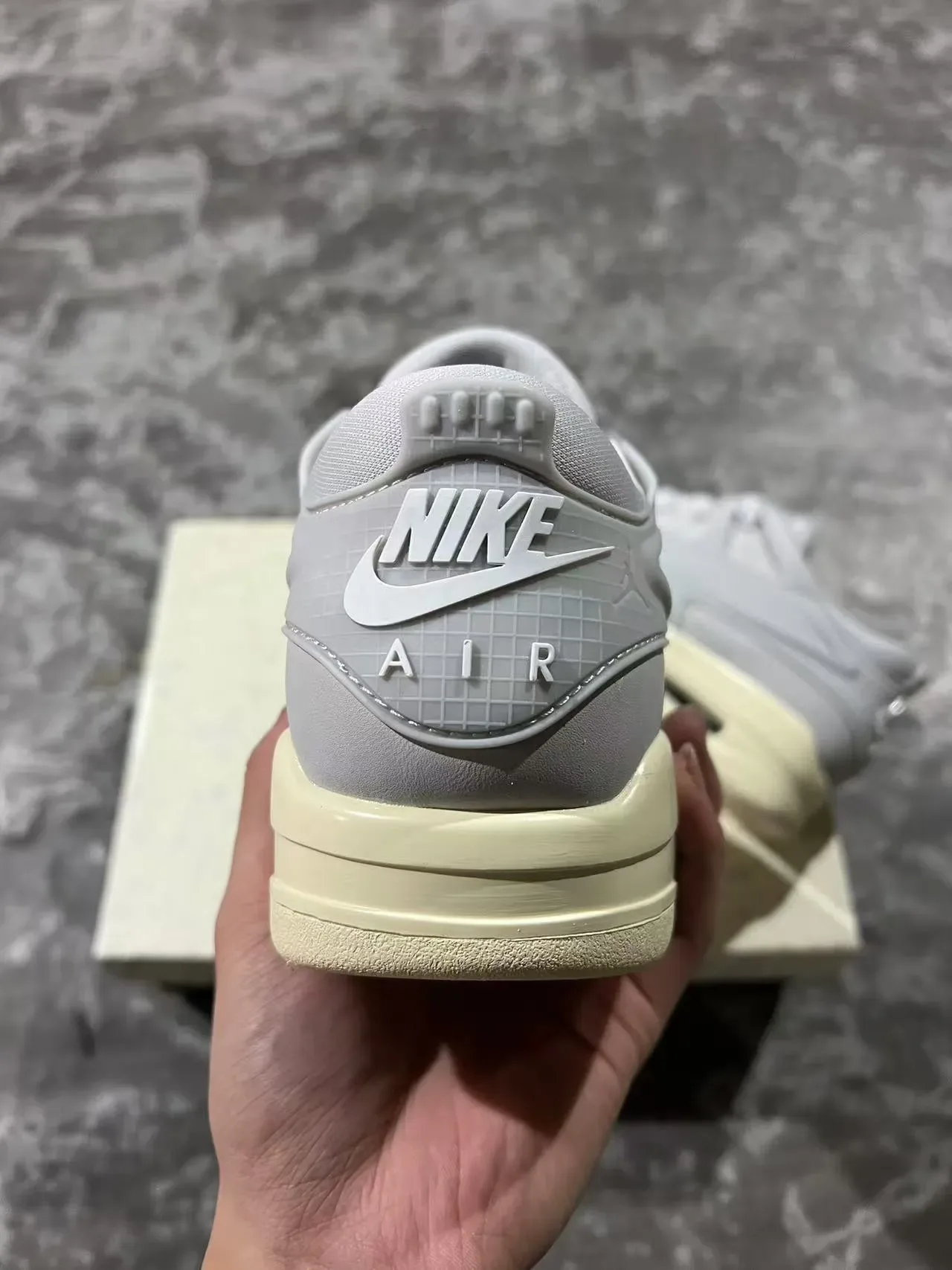 Nike Gray Beige Low-Top Layered Upper Lifestyle Sneakers 8