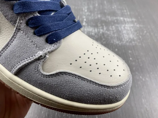 Nike Gray Brown Denim-Accented Mixed-Material Upper Lifestyle Sneakers 13