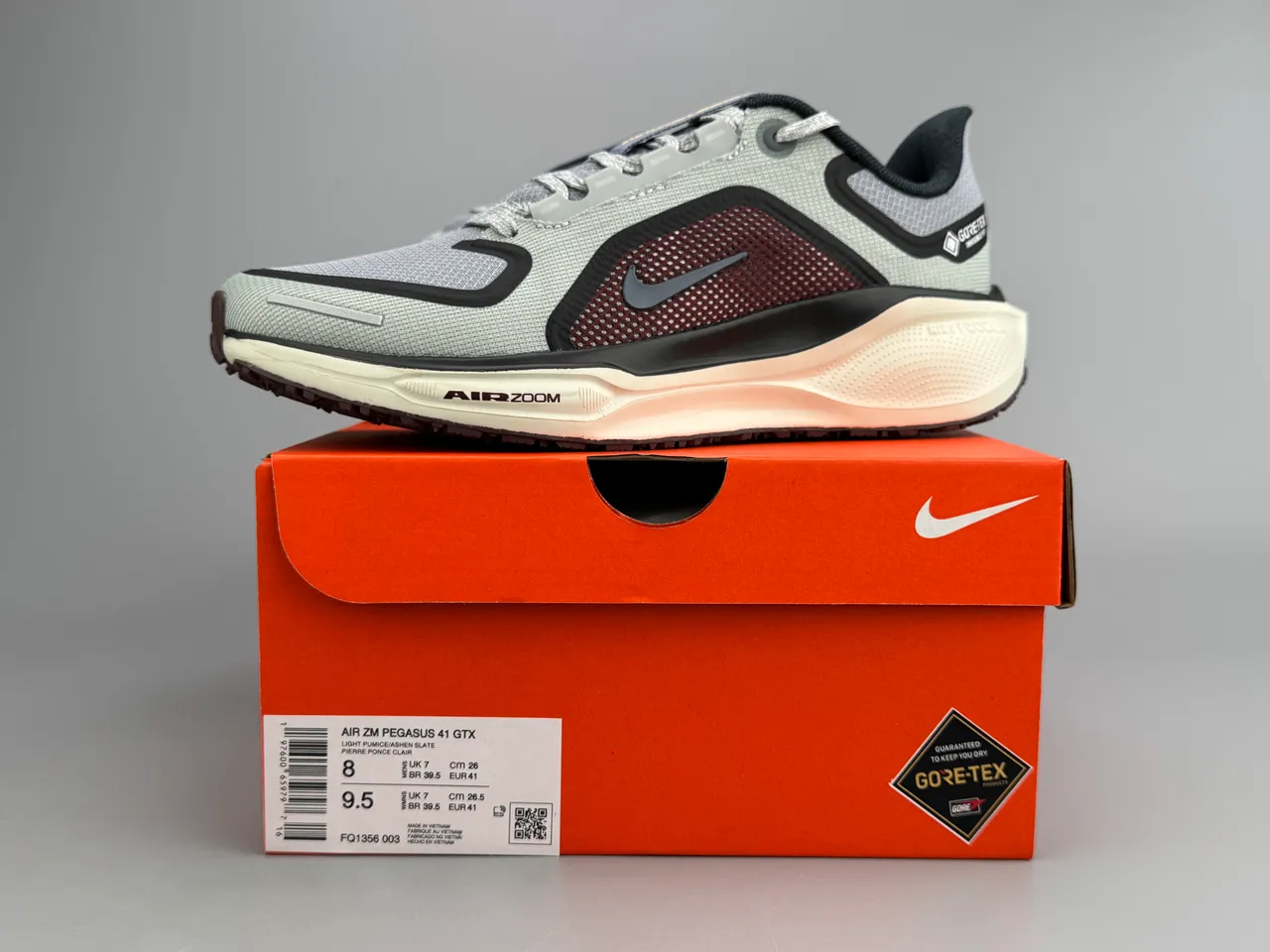 Nike Gray Burgundy Engineered Mesh Upper Asymmetric Black Cage Overlay Running Shoes 2