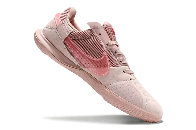 Nike Gris Rose Low-Top Silhouette Maille et Daim Partie supérieure Intérieur Football Chaussures 15