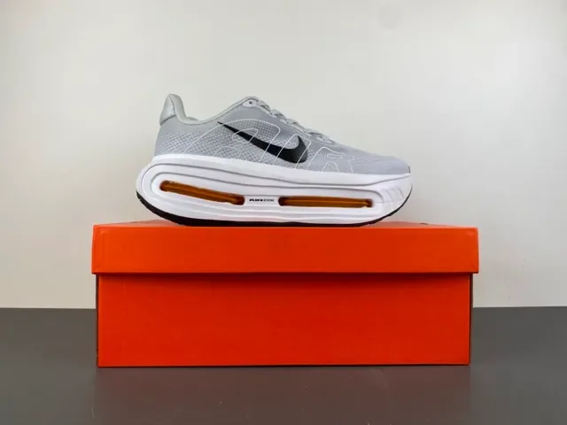 Nike Air Zoom Units Gris Blanc Maille Supérieure Visible Orange Chaussures de Course 15