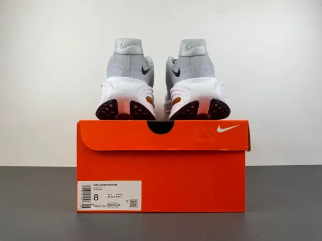 Nike Air Zoom Units Gris Blanc Maille Supérieure Visible Orange Chaussures de Course 17