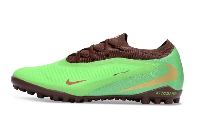 Nike Vert Brun Chaussures de Football Turf Bas Haut Synthétique Overlay Texturé à l'Aspect Peau de Serpent 3
