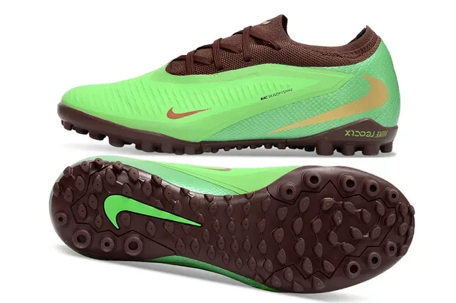 Nike Vert Brun Chaussures de Football Turf Bas Haut Synthétique Overlay Texturé à l'Aspect Peau de Serpent 6