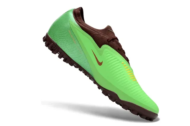 Nike Vert Brun Chaussures de Football Turf Bas Haut Synthétique Overlay Texturé à l'Aspect Peau de Serpent 7