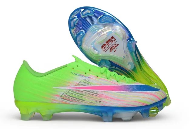 Nike Vert Multicolore Flyweave Haut Semelle Iridescente Firm-Ground Chaussures de Football 1