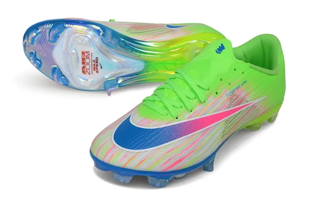 Nike Vert Multicolore Flyweave Haut Semelle Iridescente Firm-Ground Chaussures de Football 4