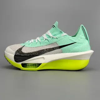 Nike Chaussures de course vert et jaune upper de maille Air Unit visible