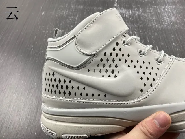 Nike High-Top Perforated Gray Basketball Shoes 5
