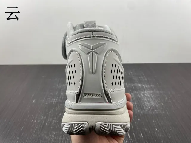 Nike High-Top Perforated Gray Basketball Shoes 8