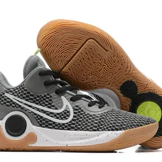 Nike KD Gray Black Knit Mesh Upper Gum Rubber Outsole Basketball Shoes
