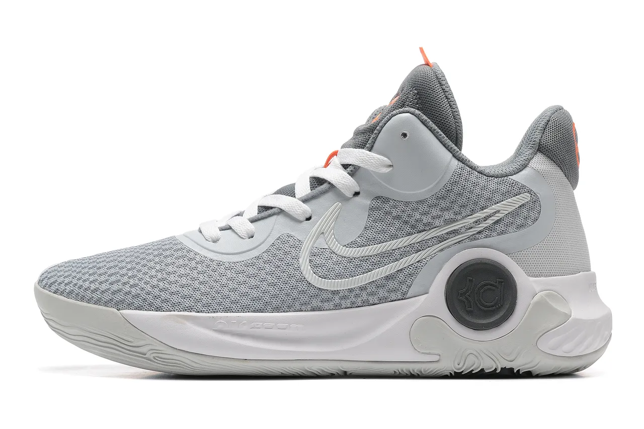 Nike KD Gray Black Knit Mesh Upper Gum Rubber Outsole Basketball Shoes 4