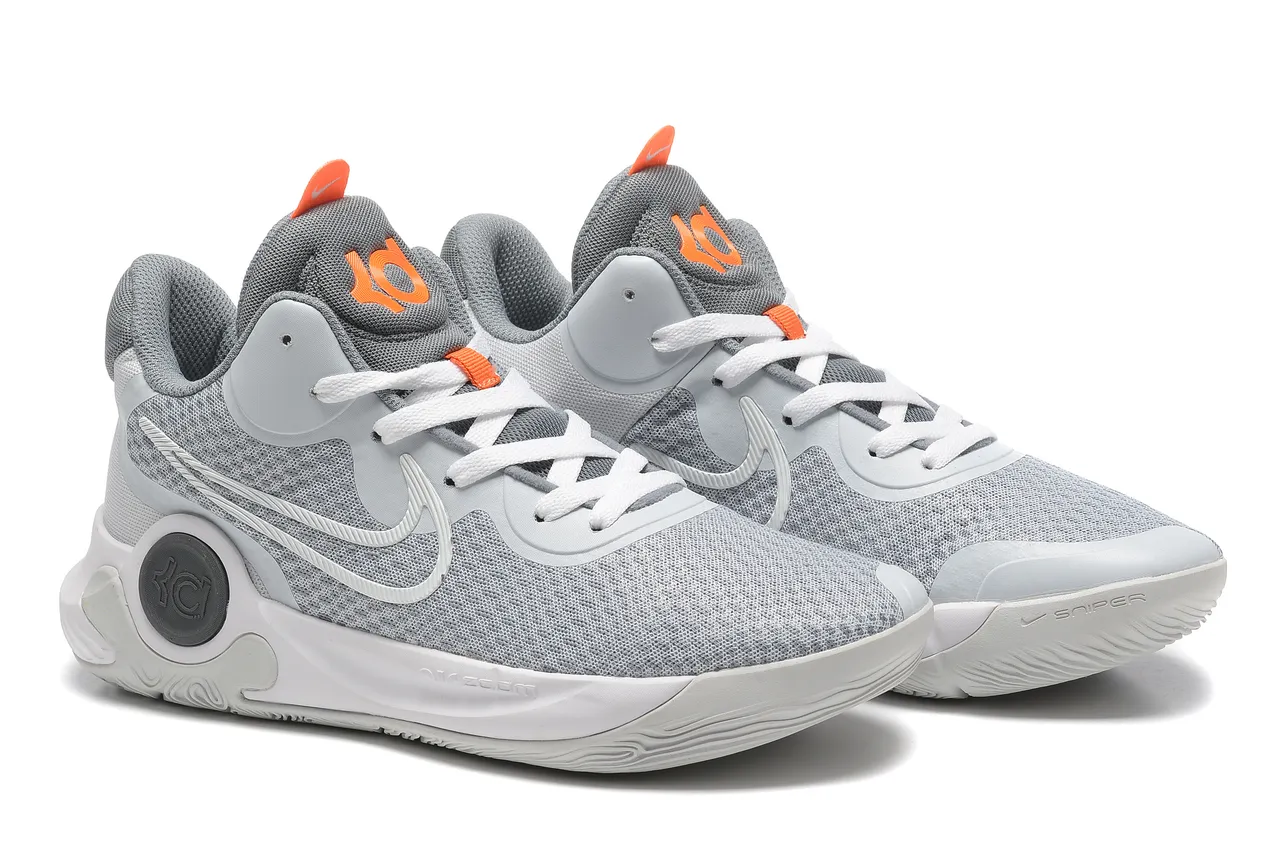 Nike KD Gray Black Knit Mesh Upper Gum Rubber Outsole Basketball Shoes 5
